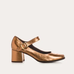 BABIES A TALONS GINGER CUIR METALLISE