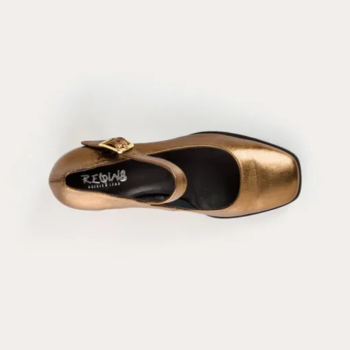 BABIES A TALONS GINGER CUIR METALLISE