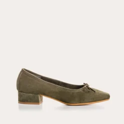 BALLERINES A TALONS FETICHE CUIR VELOURS