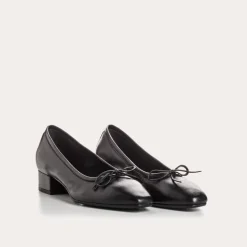 BALLERINES A TALONS FETICHE CUIR