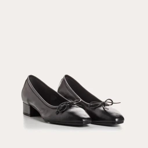 BALLERINES A TALONS FETICHE CUIR