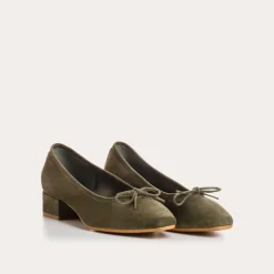 BALLERINES A TALONS FETICHE CUIR VELOURS