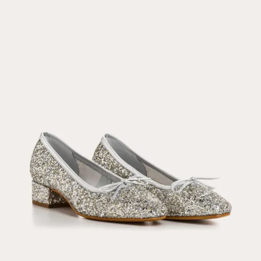 BALLERINES A TALONS FETICHE GLITTER