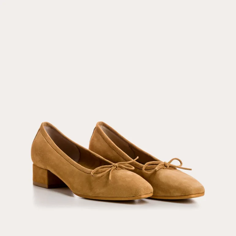 BALLERINES A TALONS FETICHE CUIR VELOURS