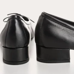 BALLERINES A TALONS FETICHE CUIR