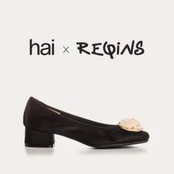 BALLERINES A TALONS KAMELIA en SOIE