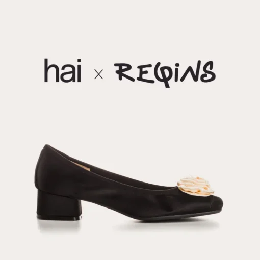 BALLERINES A TALONS KAMELIA en SOIE