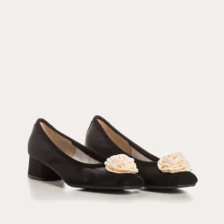 BALLERINES A TALONS KAMELIA en SOIE