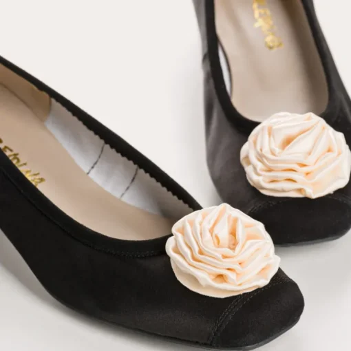 BALLERINES A TALONS KAMELIA en SOIE