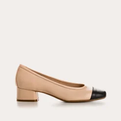 BALLERINES A TALONS KANA CUIR BICOLORE