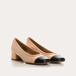 BALLERINES A TALONS KANA CUIR BICOLORE