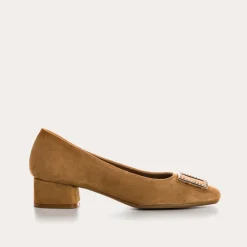 BALLERINES A TALONS KARISSE CUIR VELOURS