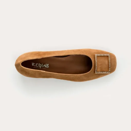 BALLERINES A TALONS KARISSE CUIR VELOURS