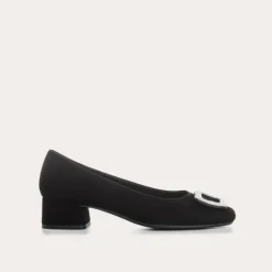 BALLERINES A TALONS KRISTA CUIR VELOURS