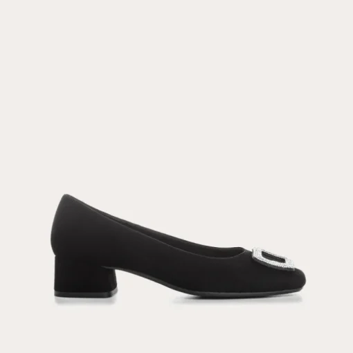 BALLERINES A TALONS KRISTA CUIR VELOURS