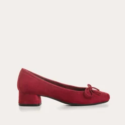 BALLERINES A TALONS KYRIEL CUIR VELOURS