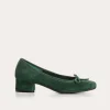 BALLERINES A TALONS KYRIEL CUIR VELOURS