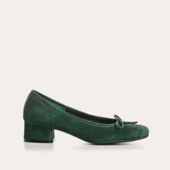 BALLERINES A TALONS KYRIEL CUIR VELOURS