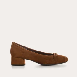 BALLERINES A TALONS KYRIEL CUIR VELOURS