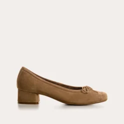 BALLERINES A TALONS KYRIEL CUIR VELOURS