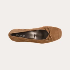 BALLERINES A TALONS KYRIEL CUIR VELOURS