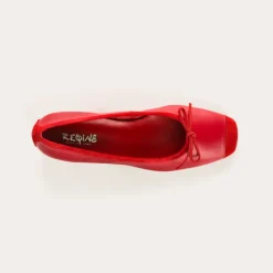 BALLERINES A TALONS KYRIEL CUIR/CUIR VELOURS