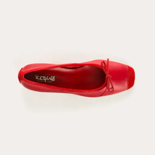 BALLERINES A TALONS KYRIEL CUIR/CUIR VELOURS