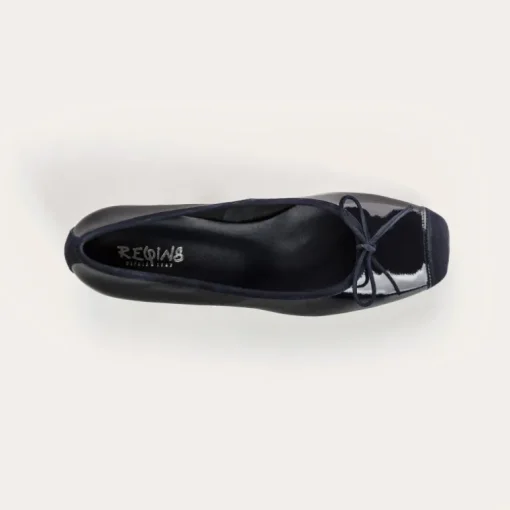 BALLERINES A TALONS KYRIEL VERNIS/CUIR VELOURS