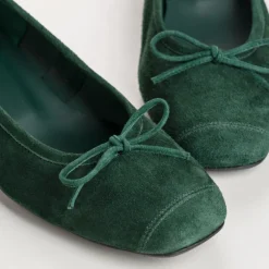 BALLERINES A TALONS KYRIEL CUIR VELOURS