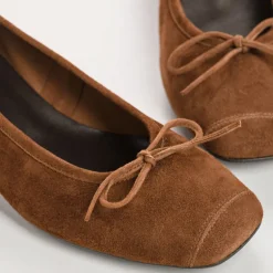 BALLERINES A TALONS KYRIEL CUIR VELOURS