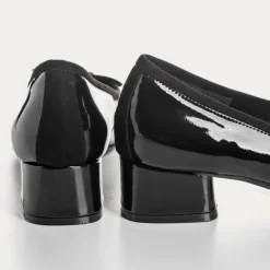 BALLERINES A TALONS KYRIEL VERNIS/CUIR VELOURS