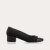 BALLERINES A TALONS RIVIERA CUIR VELOURS ET GLITTER