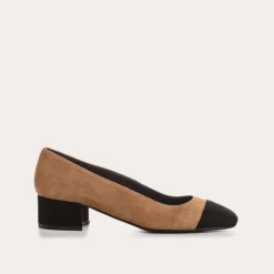 BALLERINES A TALONS RIVIERA CUIR VELOURS