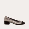 BALLERINES A TALONS RIVIERA CUIR METALLISE