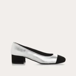 BALLERINES A TALONS RIVIERA CUIR METALLISE