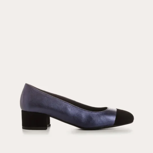 BALLERINES A TALONS RIVIERA CUIR METALLISE