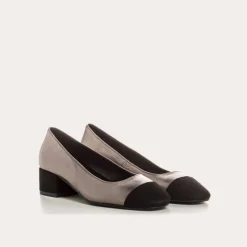 BALLERINES A TALONS RIVIERA CUIR METALLISE