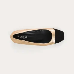 BALLERINES A TALONS RIVIERA CUIR METALLISE