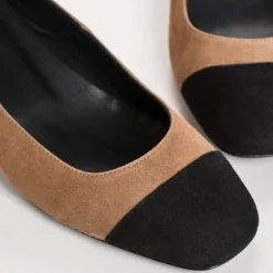 BALLERINES A TALONS RIVIERA CUIR VELOURS