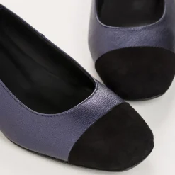BALLERINES A TALONS RIVIERA CUIR METALLISE