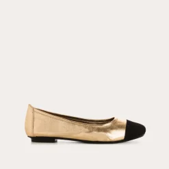 BALLERINES HALCINE CUIR METALLISE