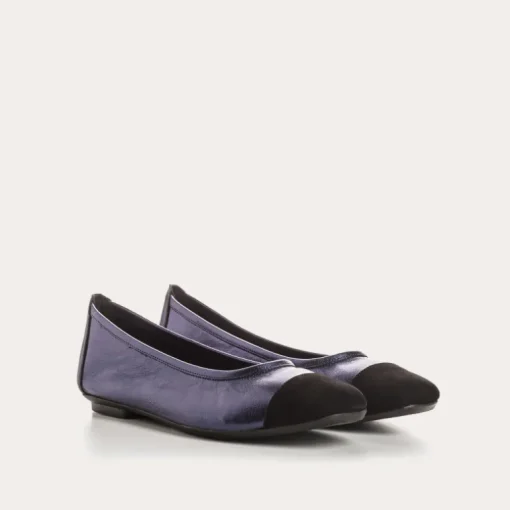 BALLERINES HALCINE CUIR METALLISE