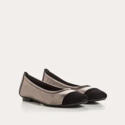 BALLERINES HALCINE CUIR METALLISE