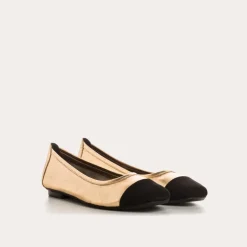 BALLERINES HALCINE CUIR METALLISE