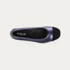 BALLERINES HALCINE CUIR METALLISE