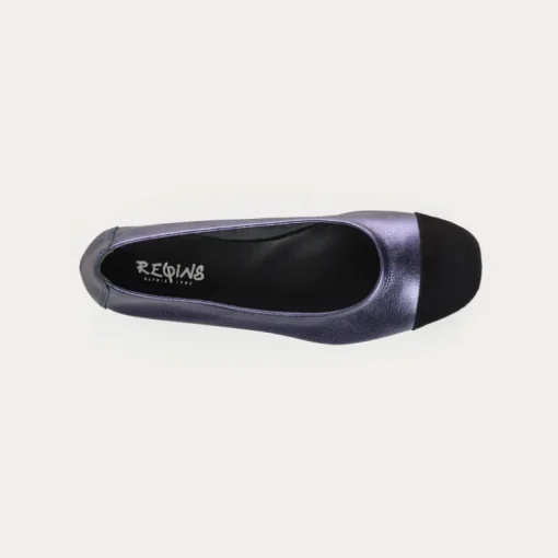 BALLERINES HALCINE CUIR METALLISE