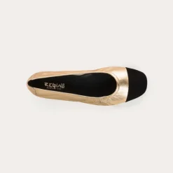 BALLERINES HALCINE CUIR METALLISE