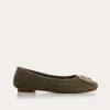 BALLERINES HAMARANTE CUIR VELOURS