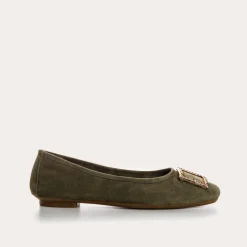 BALLERINES HAMARANTE CUIR VELOURS