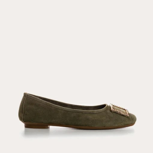 BALLERINES HAMARANTE CUIR VELOURS